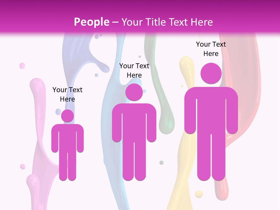 Magenta Colour Dip PowerPoint Template