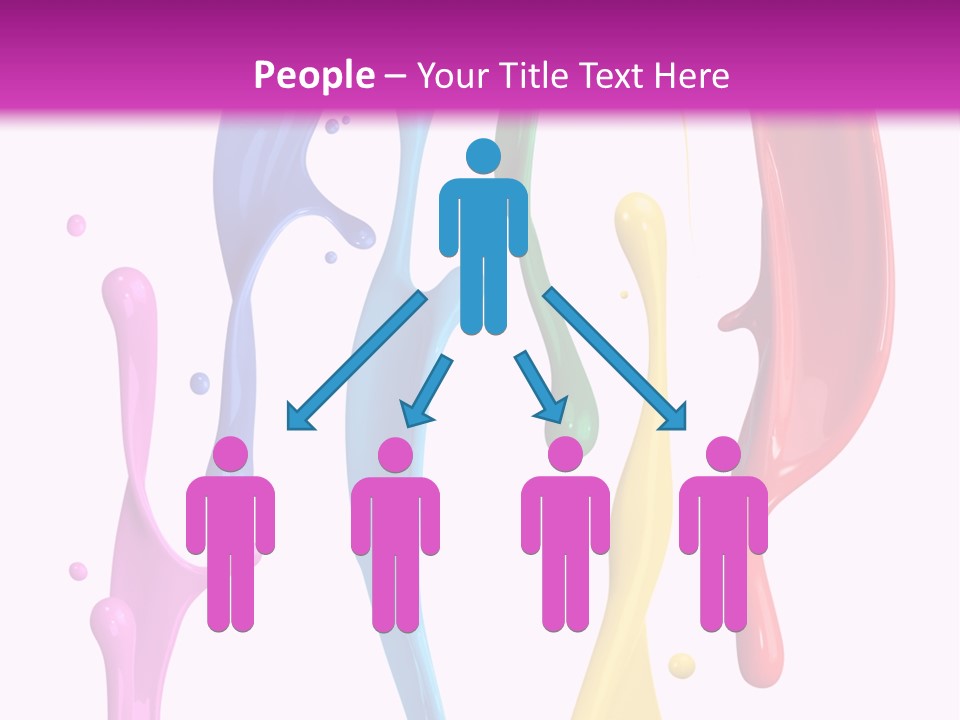 Magenta Colour Dip PowerPoint Template