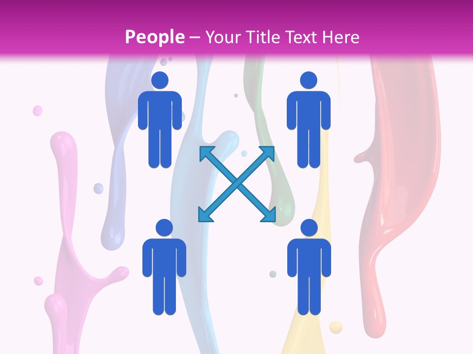 Magenta Colour Dip PowerPoint Template