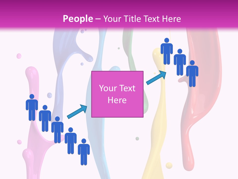 Magenta Colour Dip PowerPoint Template