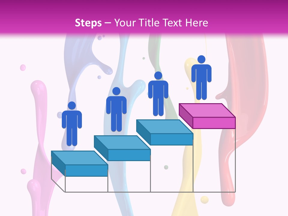 Magenta Colour Dip PowerPoint Template