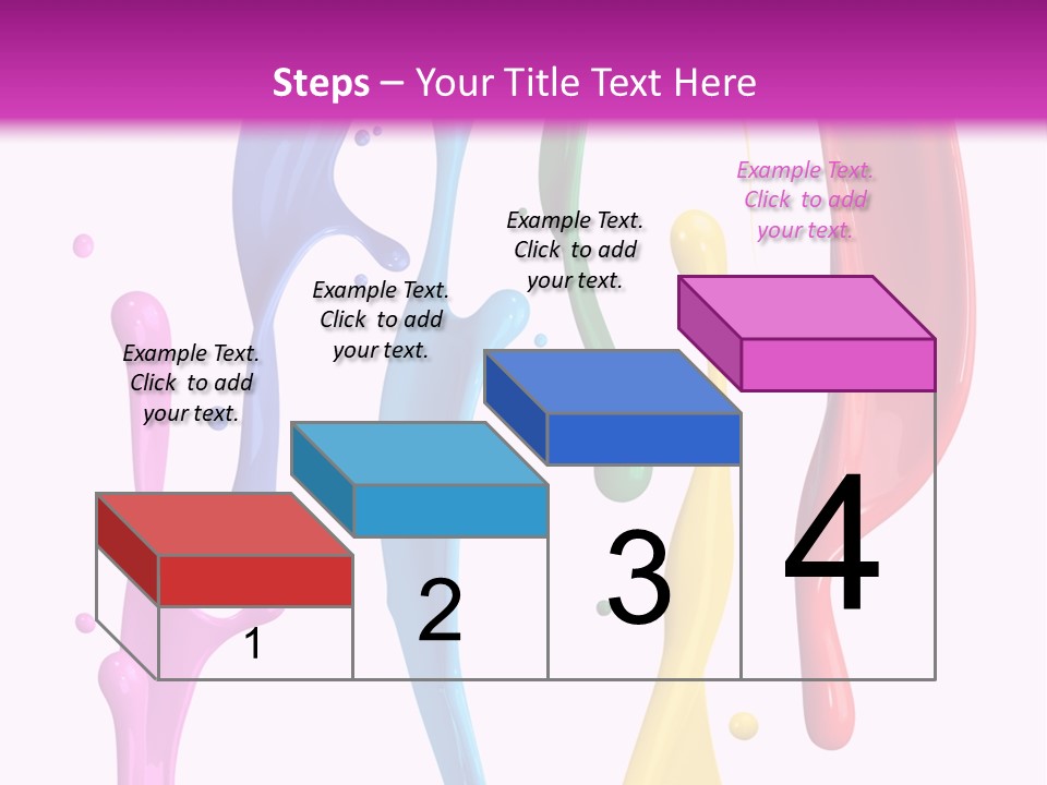 Magenta Colour Dip PowerPoint Template