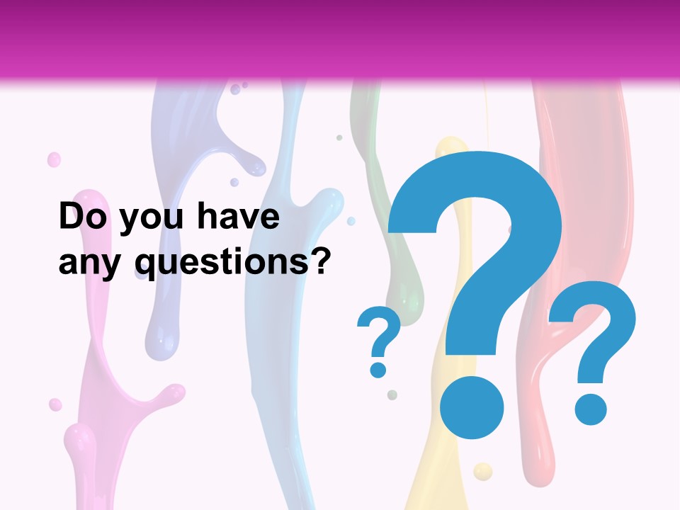 Magenta Colour Dip PowerPoint Template