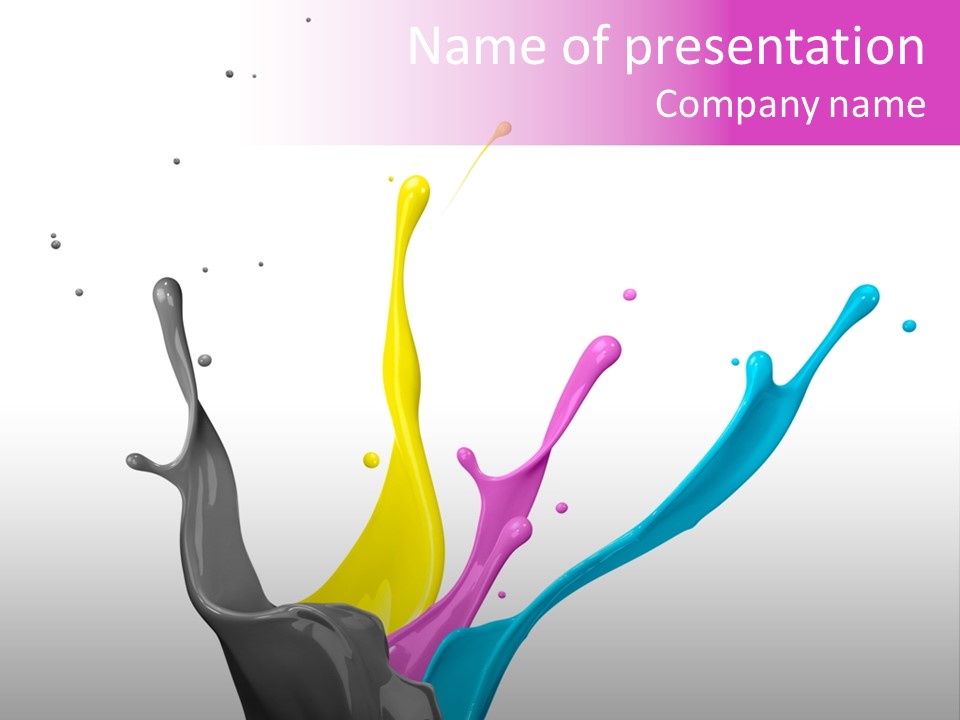 Yellow Painting Colour PowerPoint Template