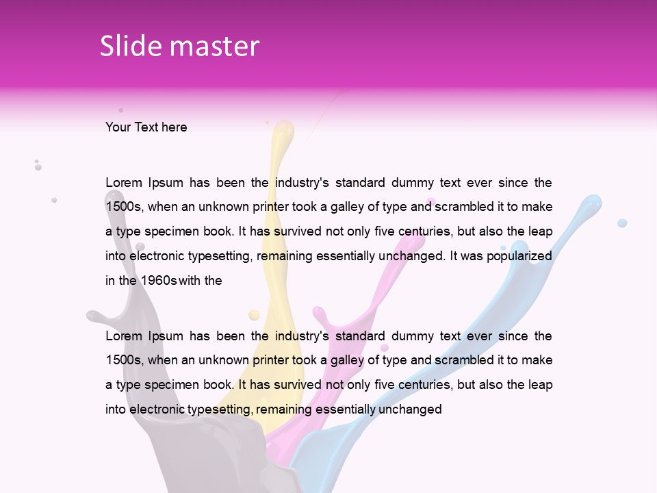 Yellow Painting Colour PowerPoint Template