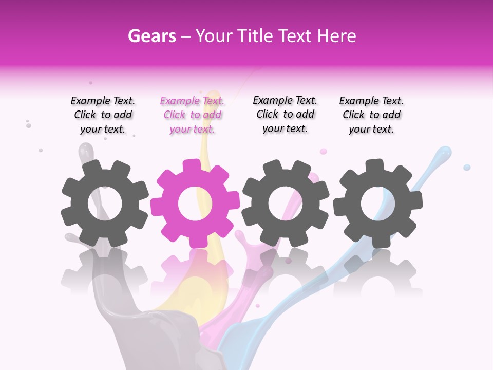 Yellow Painting Colour PowerPoint Template