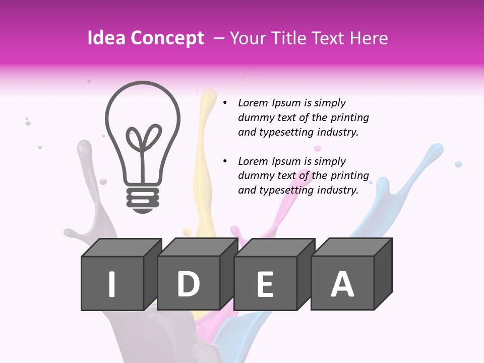 Yellow Painting Colour PowerPoint Template