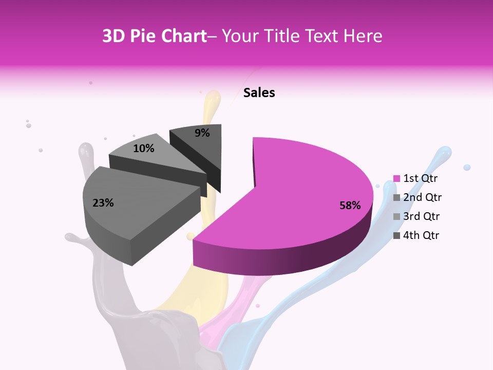 Yellow Painting Colour PowerPoint Template