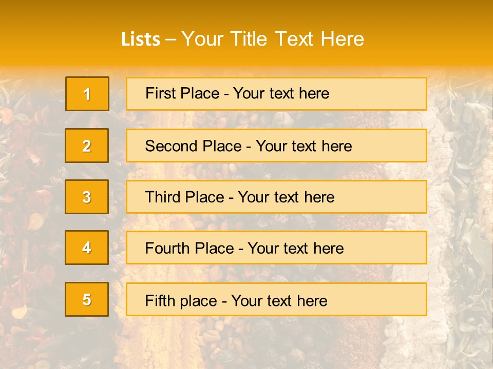 Garlic Powder Asian Food Chillies PowerPoint Template