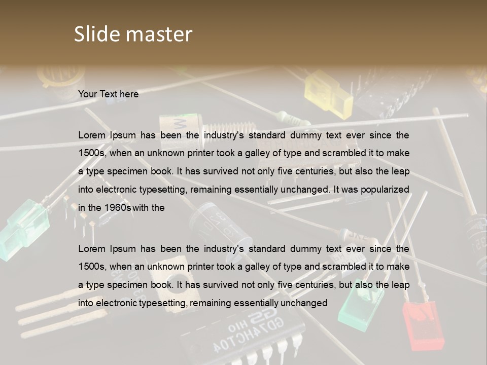 Electric Capacitor Led PowerPoint Template