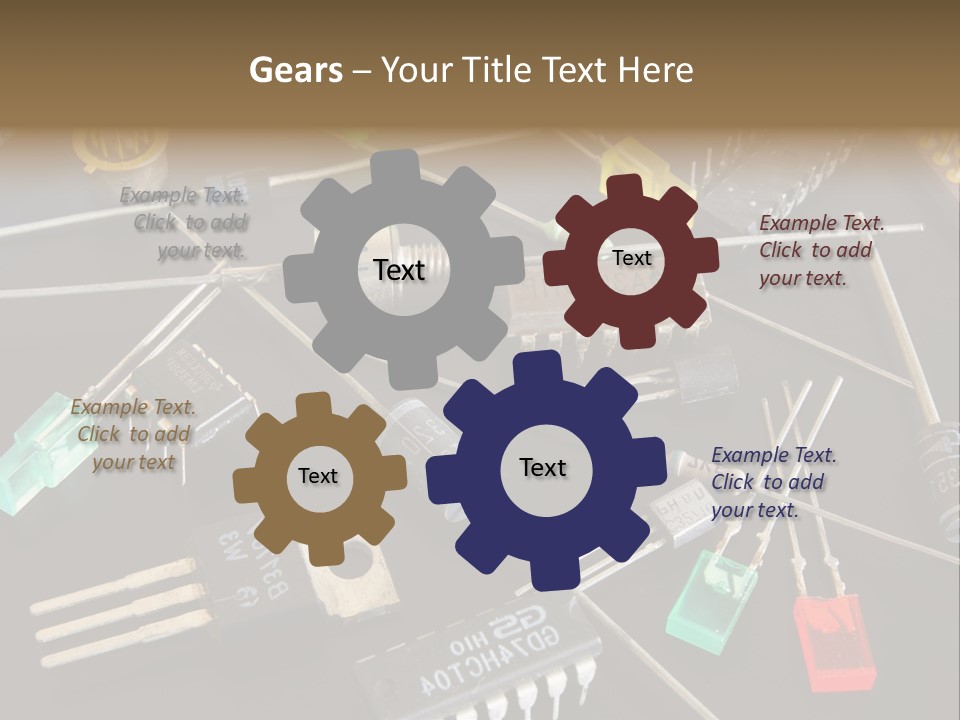 Electric Capacitor Led PowerPoint Template