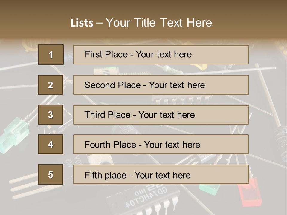 Electric Capacitor Led PowerPoint Template