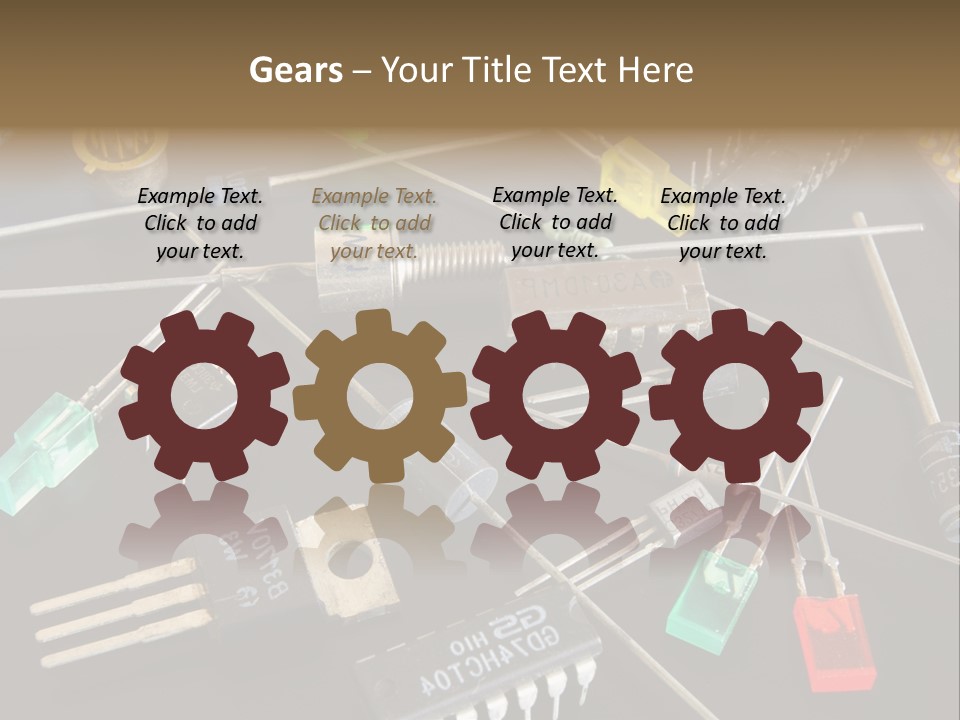 Electric Capacitor Led PowerPoint Template