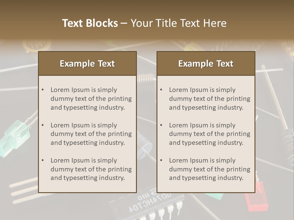 Electric Capacitor Led PowerPoint Template
