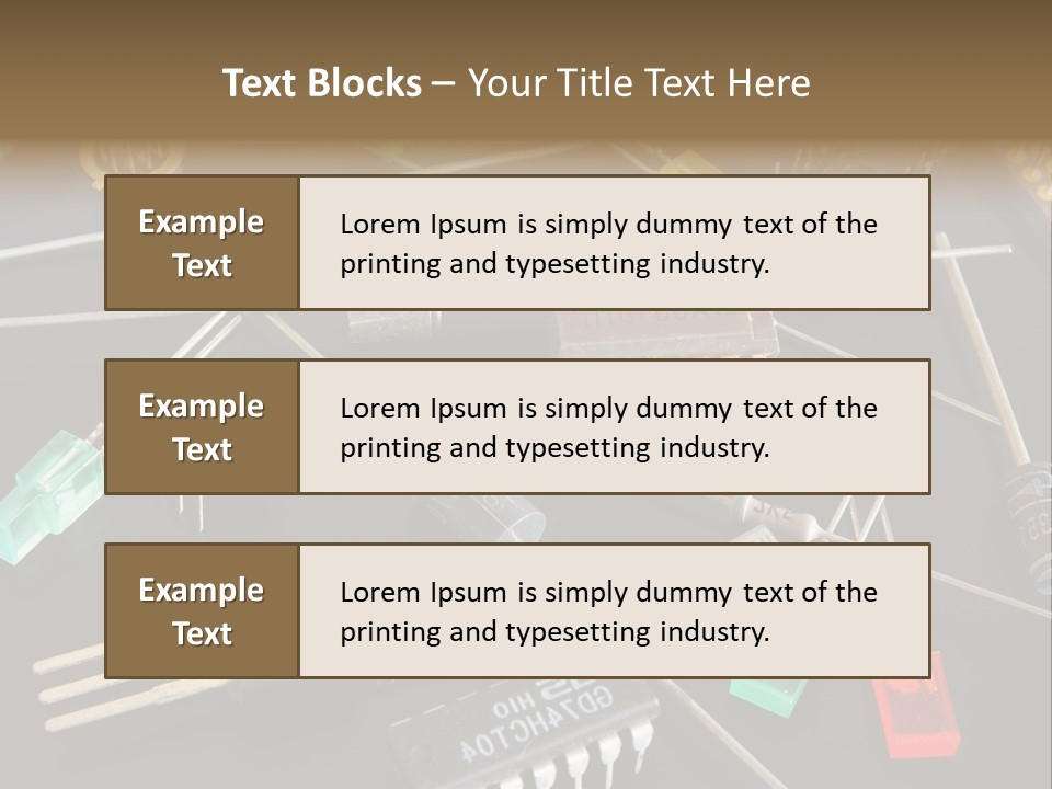 Electric Capacitor Led PowerPoint Template