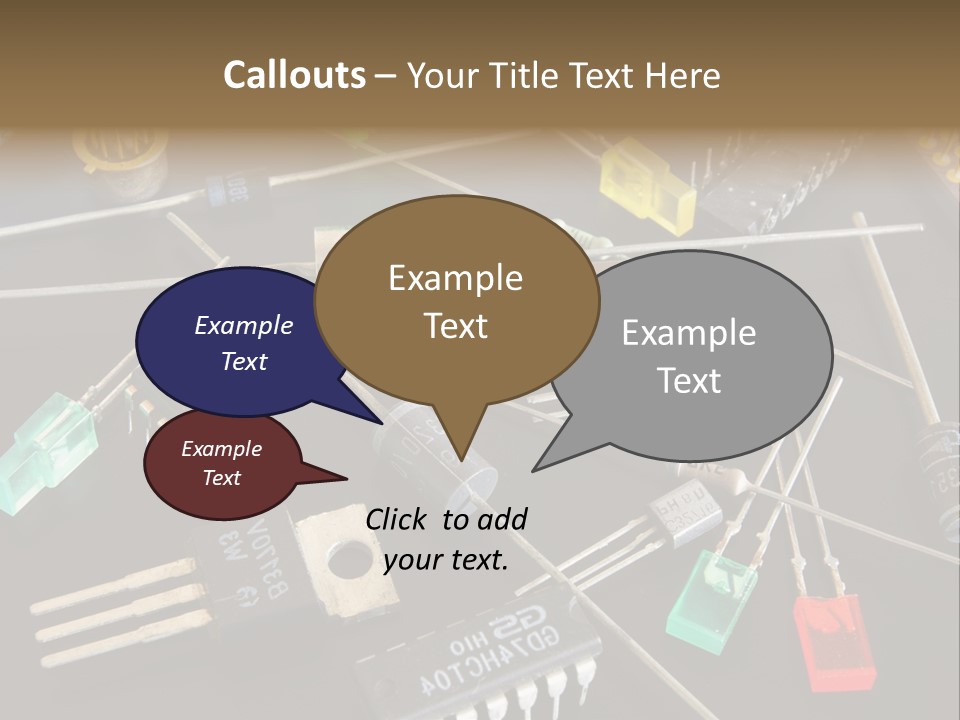 Electric Capacitor Led PowerPoint Template