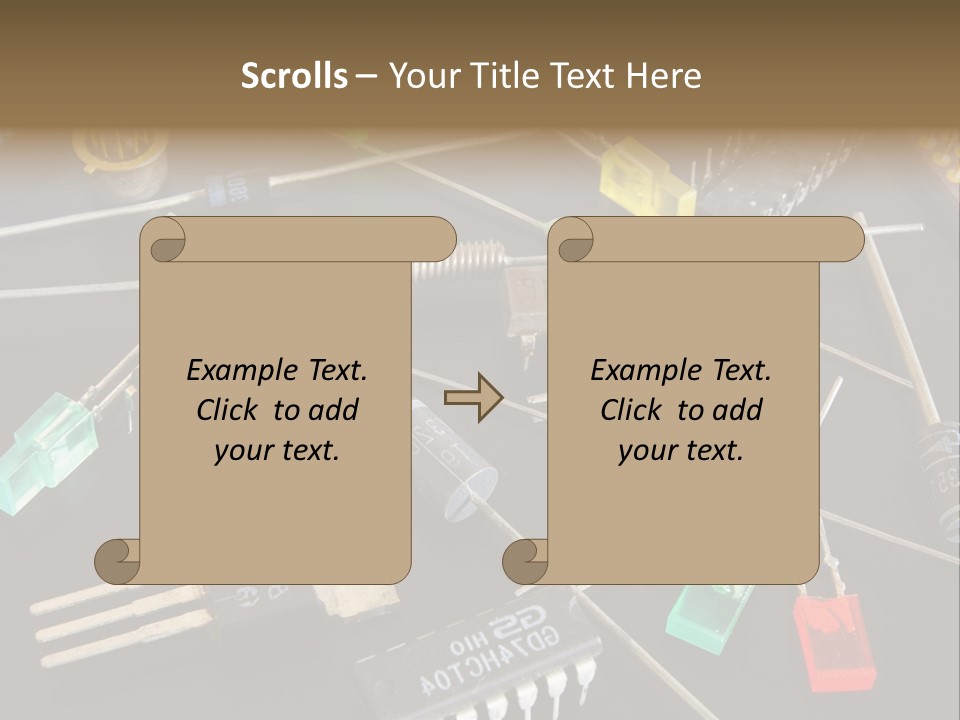 Electric Capacitor Led PowerPoint Template