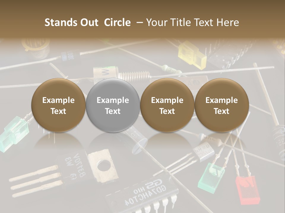 Electric Capacitor Led PowerPoint Template