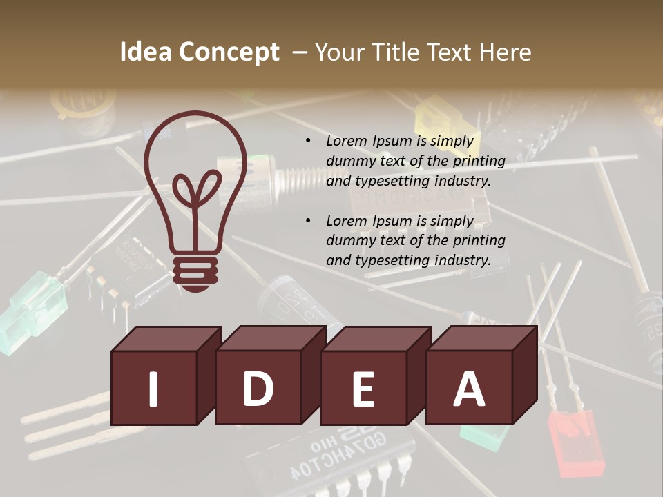 Electric Capacitor Led PowerPoint Template