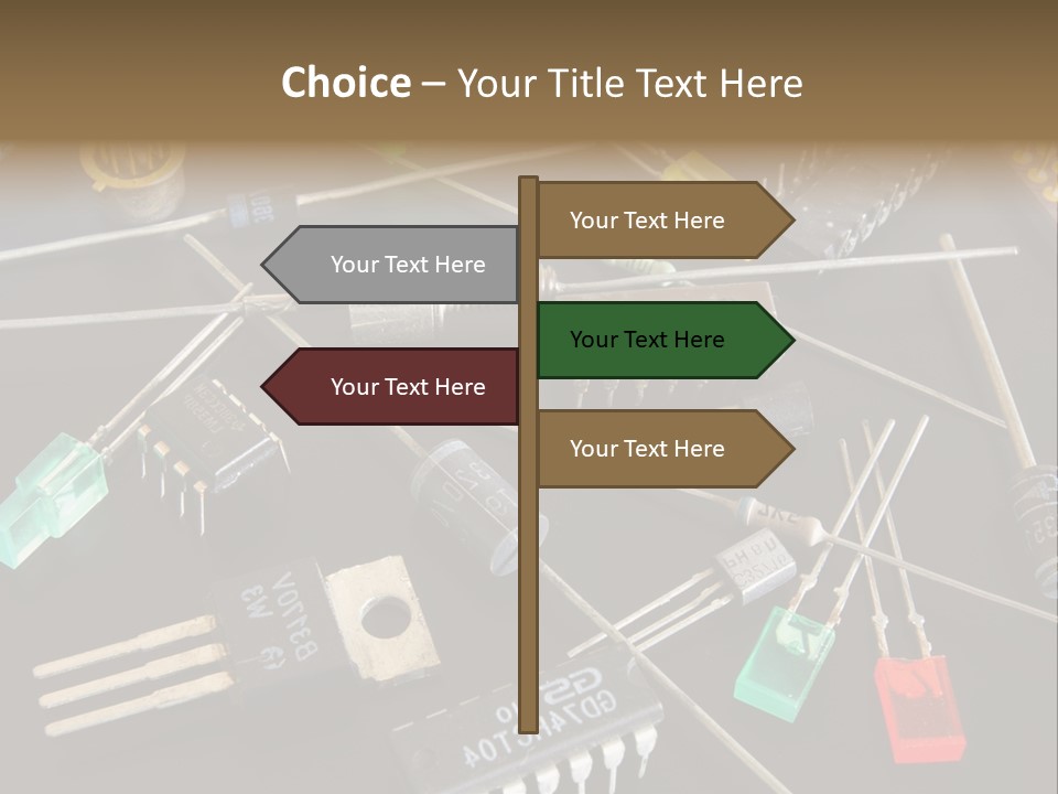 Electric Capacitor Led PowerPoint Template