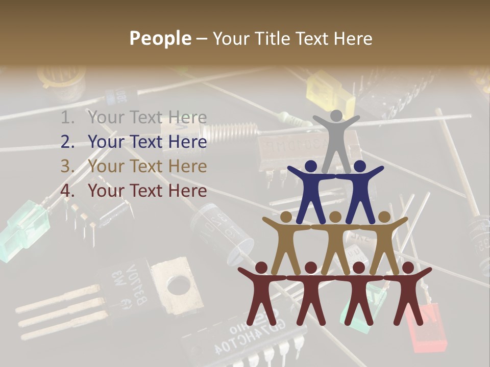 Electric Capacitor Led PowerPoint Template