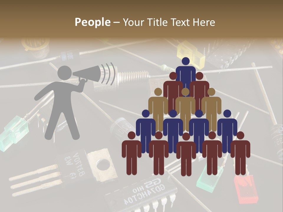 Electric Capacitor Led PowerPoint Template