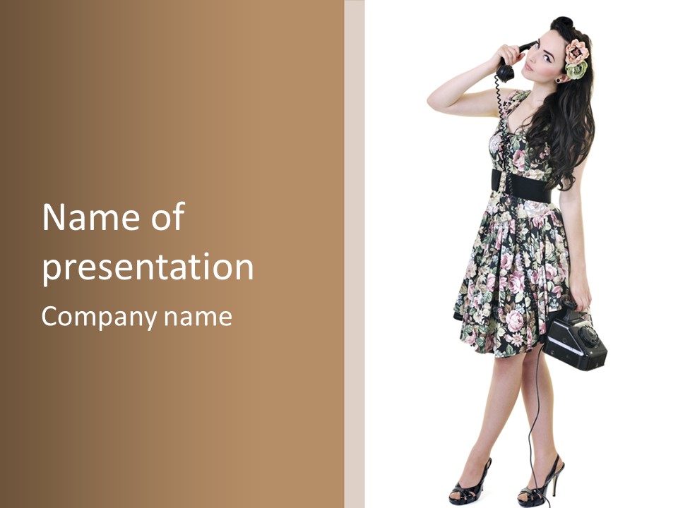 Glamour Pin Up Beauty PowerPoint Template