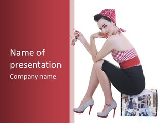 Tourist Sitting Isolated PowerPoint Template