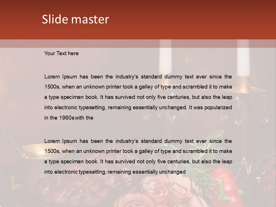 Holiday Meat Vegetable PowerPoint Template