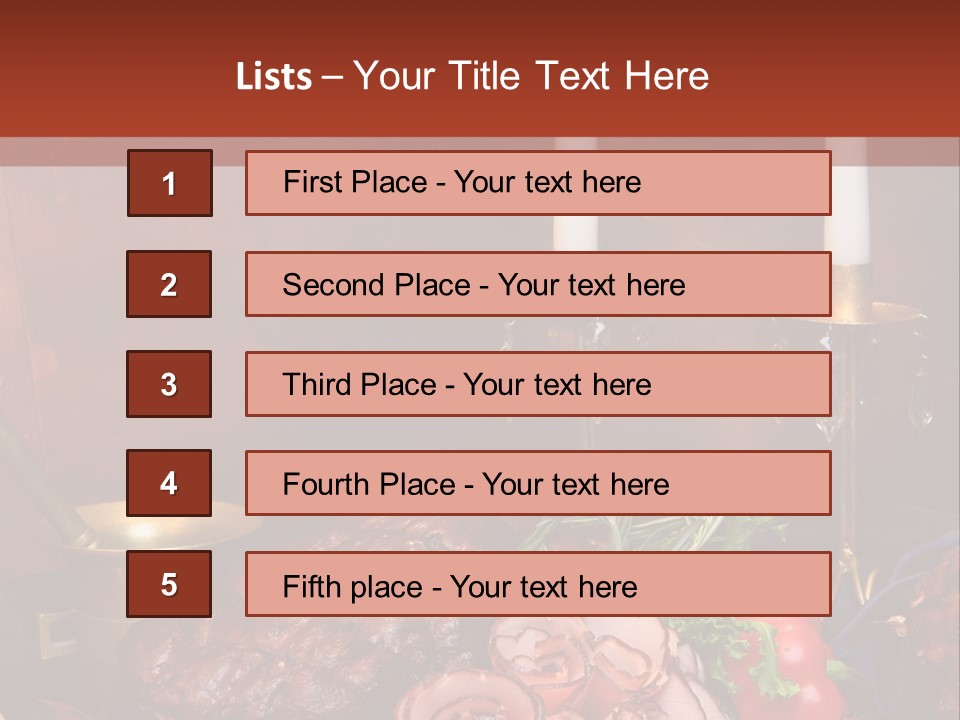 Holiday Meat Vegetable PowerPoint Template