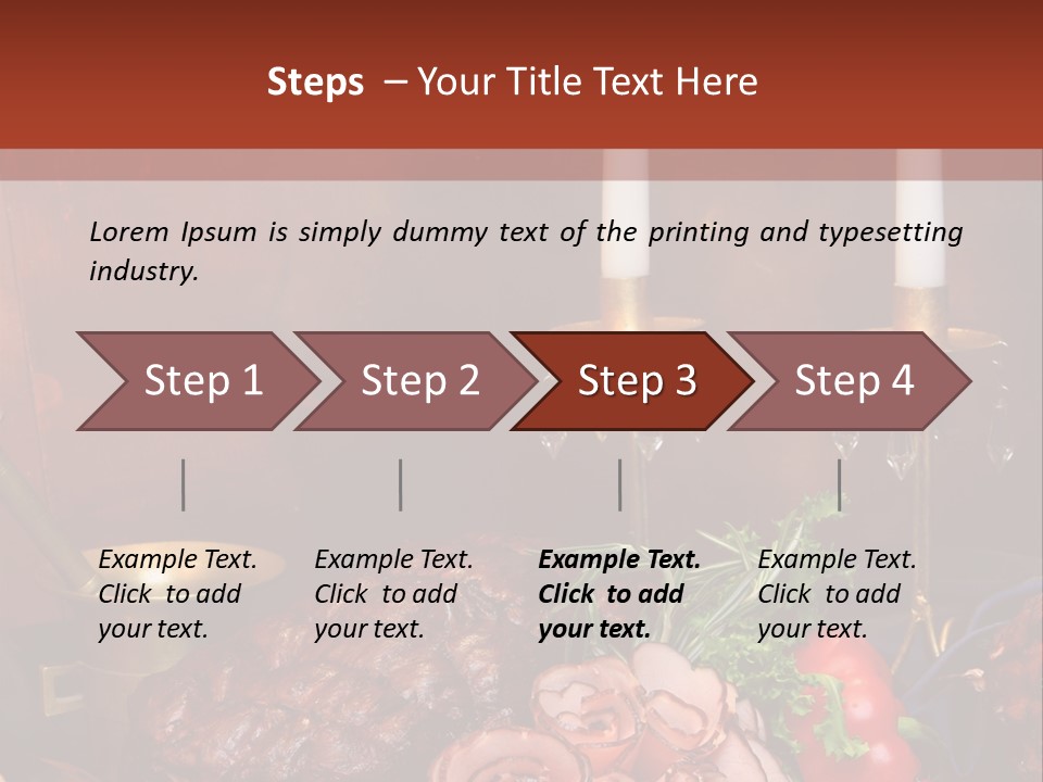 Holiday Meat Vegetable PowerPoint Template