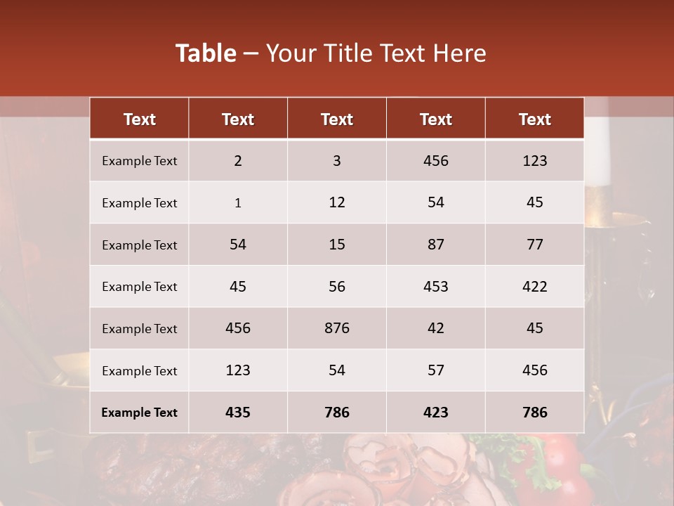 Holiday Meat Vegetable PowerPoint Template