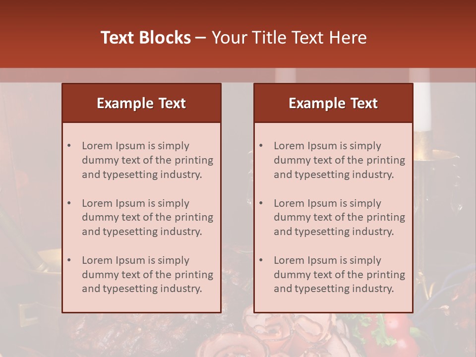 Holiday Meat Vegetable PowerPoint Template