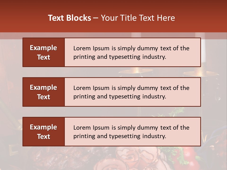 Holiday Meat Vegetable PowerPoint Template