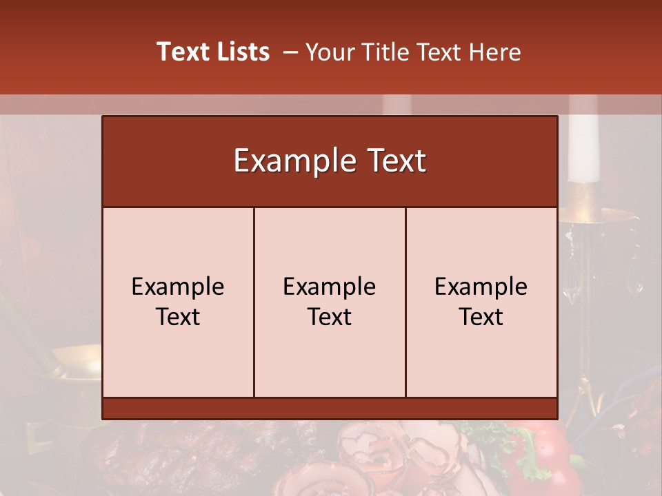 Holiday Meat Vegetable PowerPoint Template