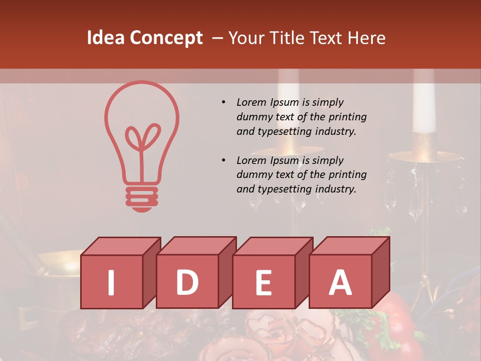 Holiday Meat Vegetable PowerPoint Template