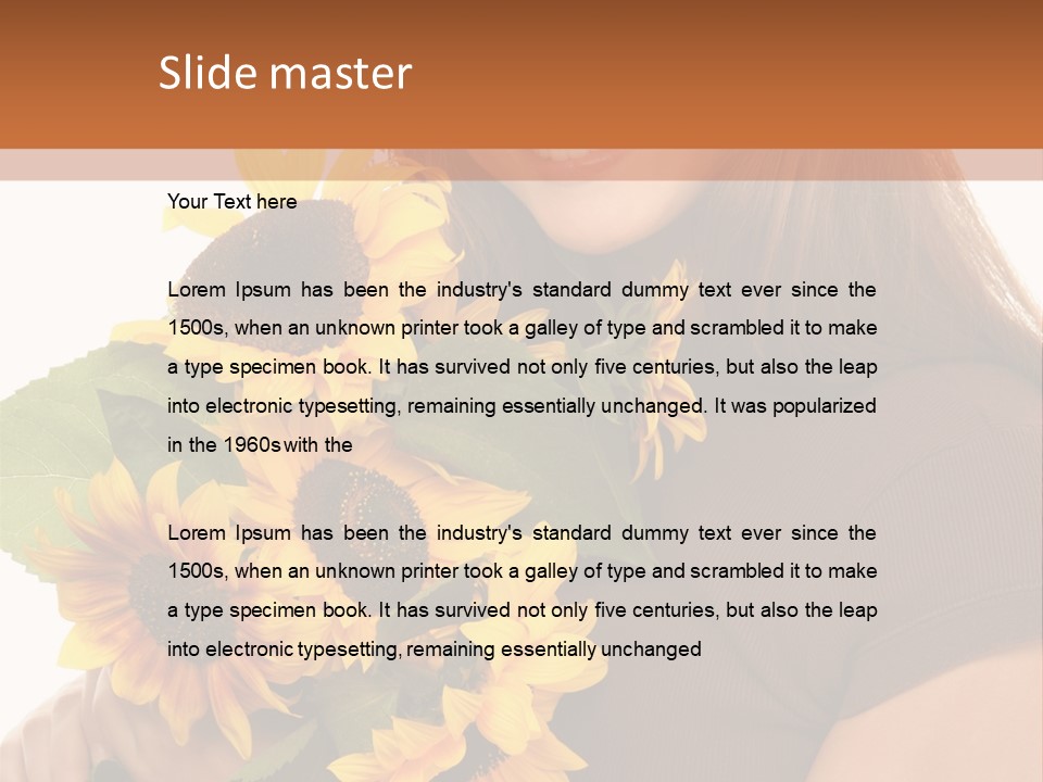 Background Bouquet Happy PowerPoint Template