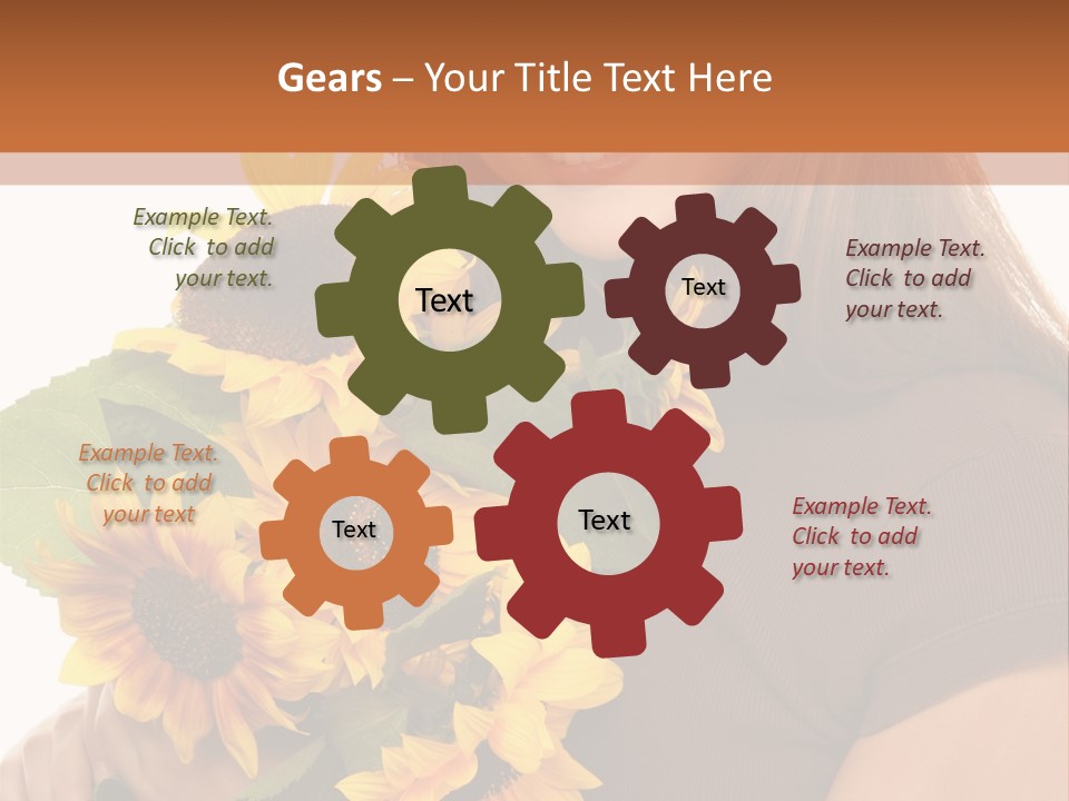 Background Bouquet Happy PowerPoint Template