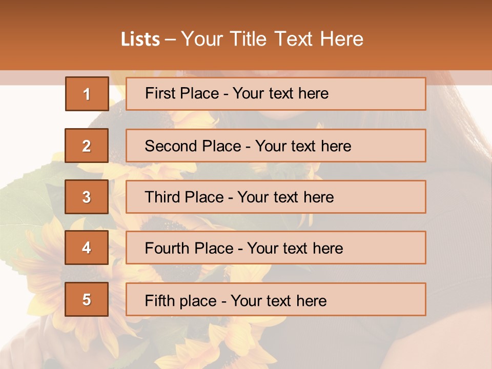 Background Bouquet Happy PowerPoint Template