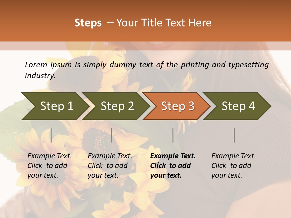 Background Bouquet Happy PowerPoint Template