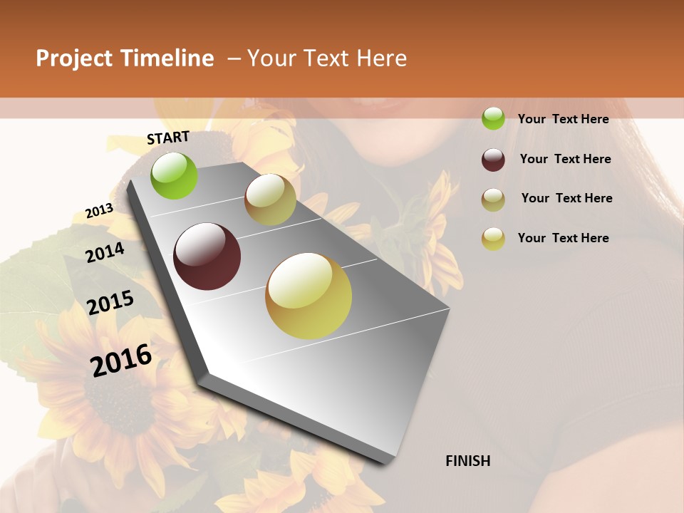 Background Bouquet Happy PowerPoint Template