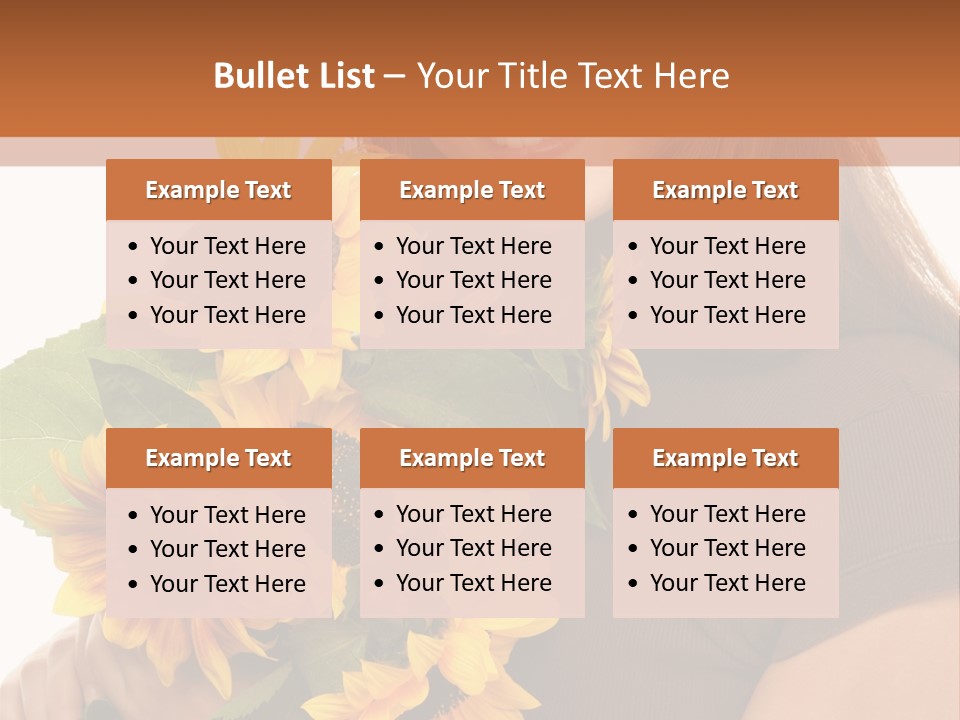 Background Bouquet Happy PowerPoint Template