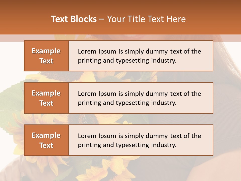 Background Bouquet Happy PowerPoint Template