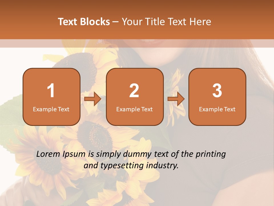 Background Bouquet Happy PowerPoint Template
