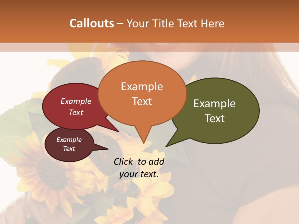 Background Bouquet Happy PowerPoint Template