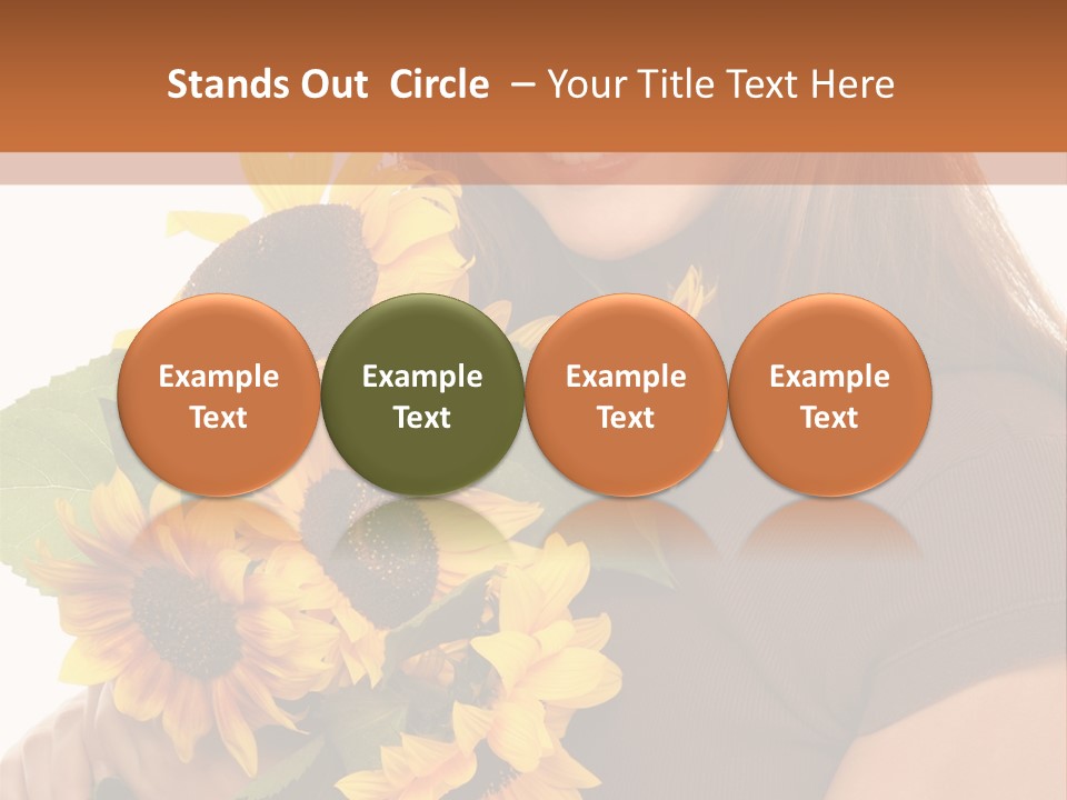 Background Bouquet Happy PowerPoint Template