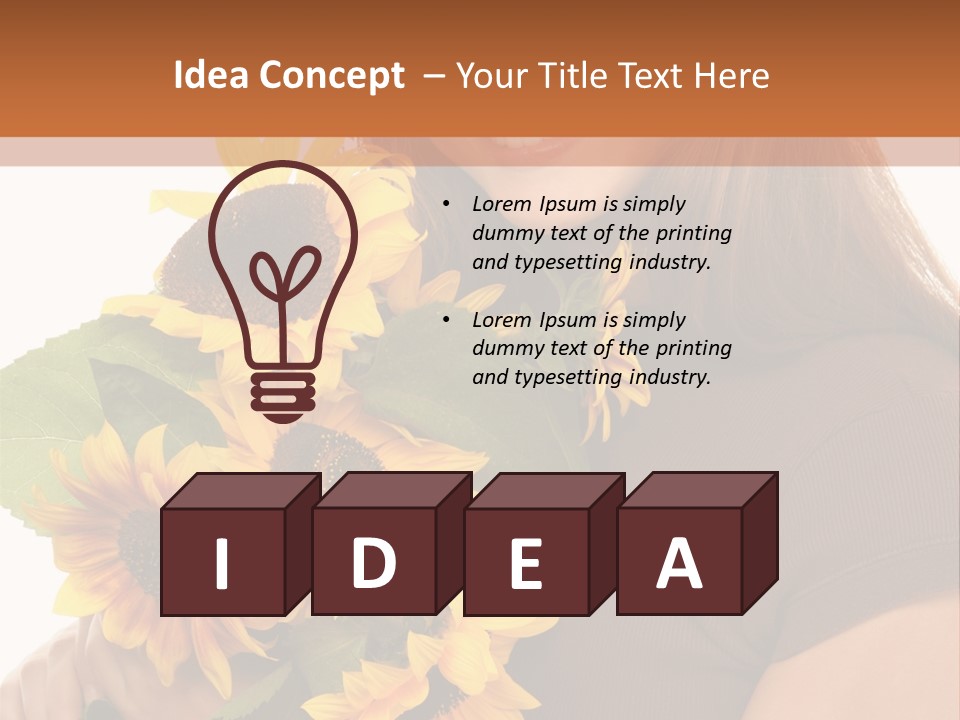 Background Bouquet Happy PowerPoint Template