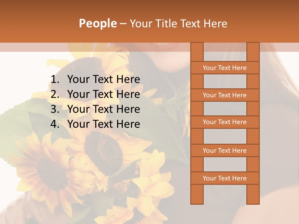 Background Bouquet Happy PowerPoint Template