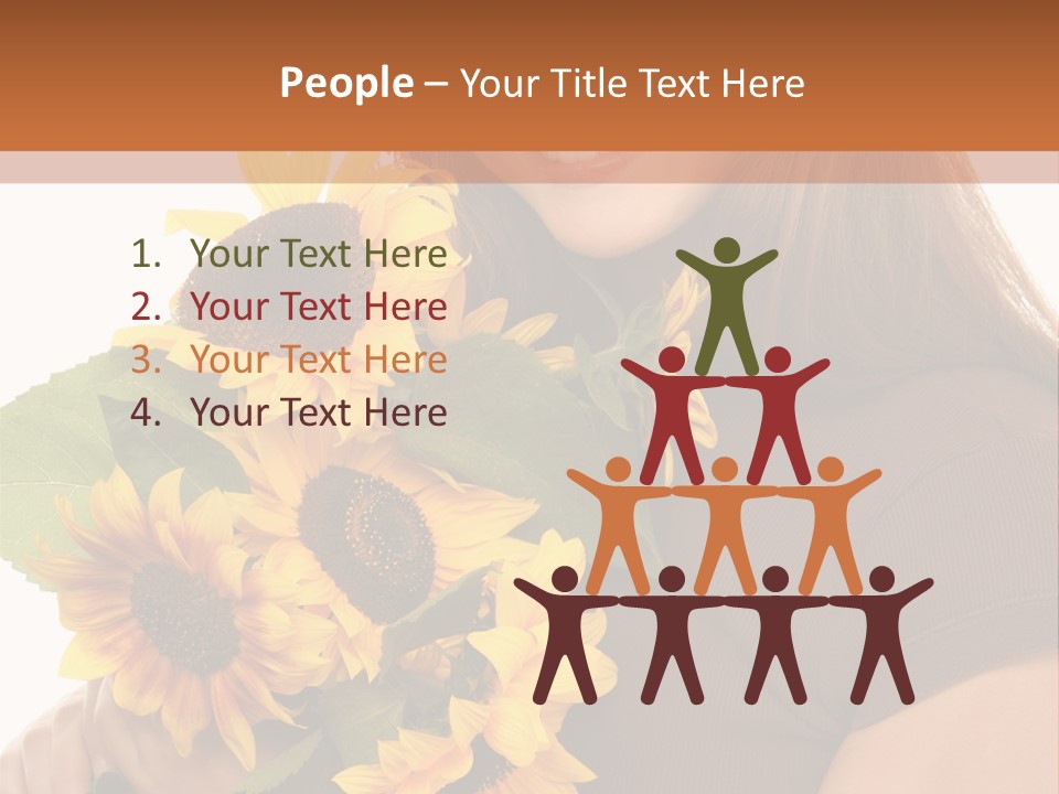 Background Bouquet Happy PowerPoint Template