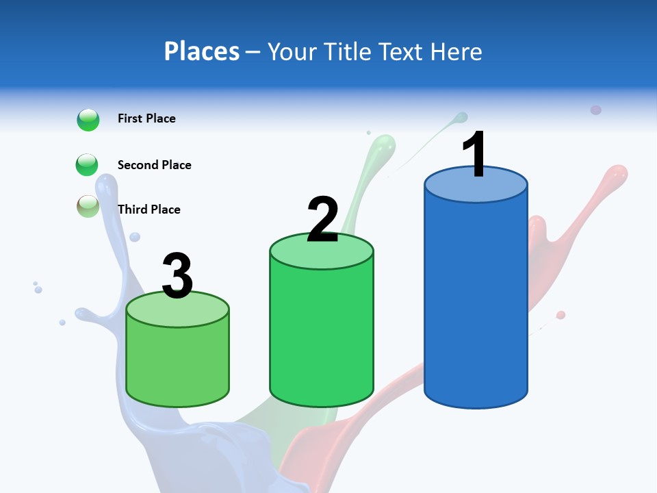 Green Isolated White Background PowerPoint Template